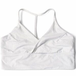 Lululemon - Twist Front Long Line Bra - White T-Strap - Size 4 or 6